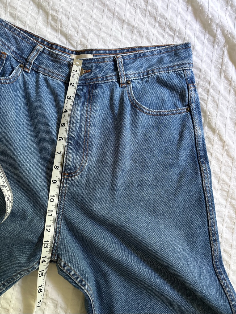 Sezane Le Crop Denim Jeans in Denim Blue Size 42 US 10 (fits 12) - Picture 6 of 9